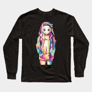 Cute nezuko anime demon slayer Long Sleeve T-Shirt